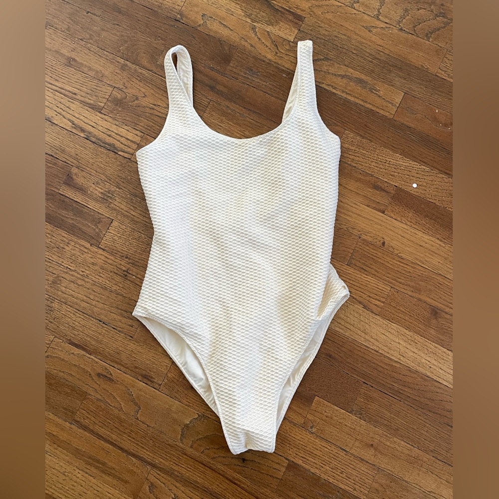 Anine Bing White One Piece Bathing Suit